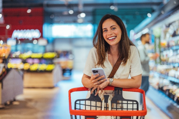 Woman grocery shopping 