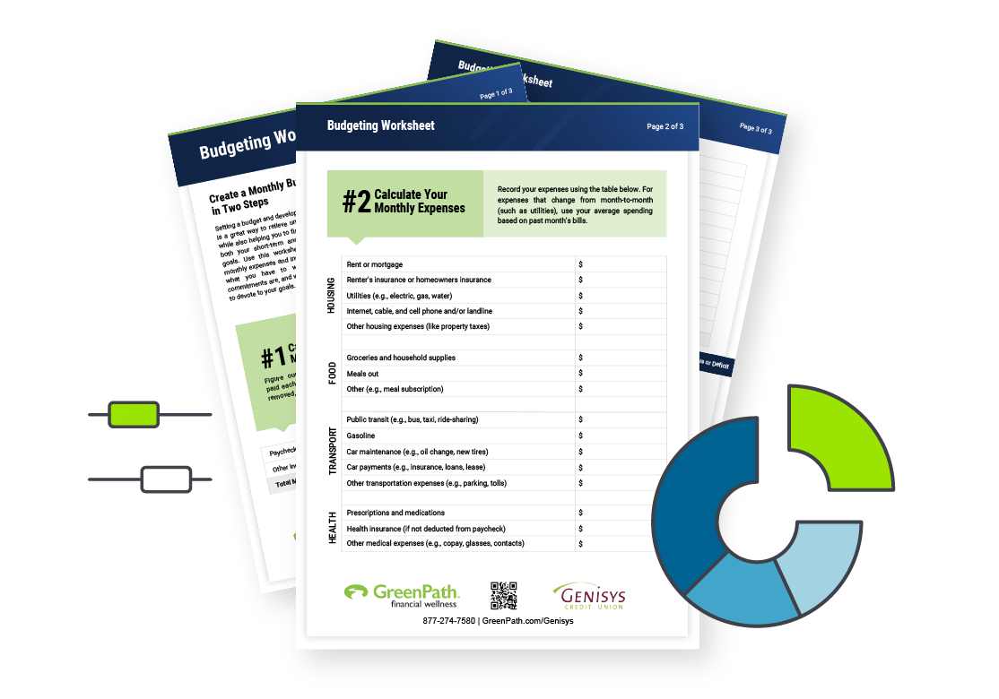 graphic of budget worksheet