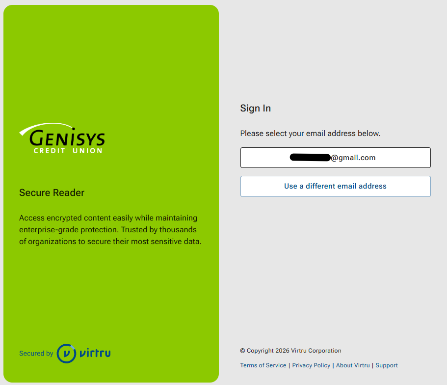 Look for an email from Genisys® Credit Union