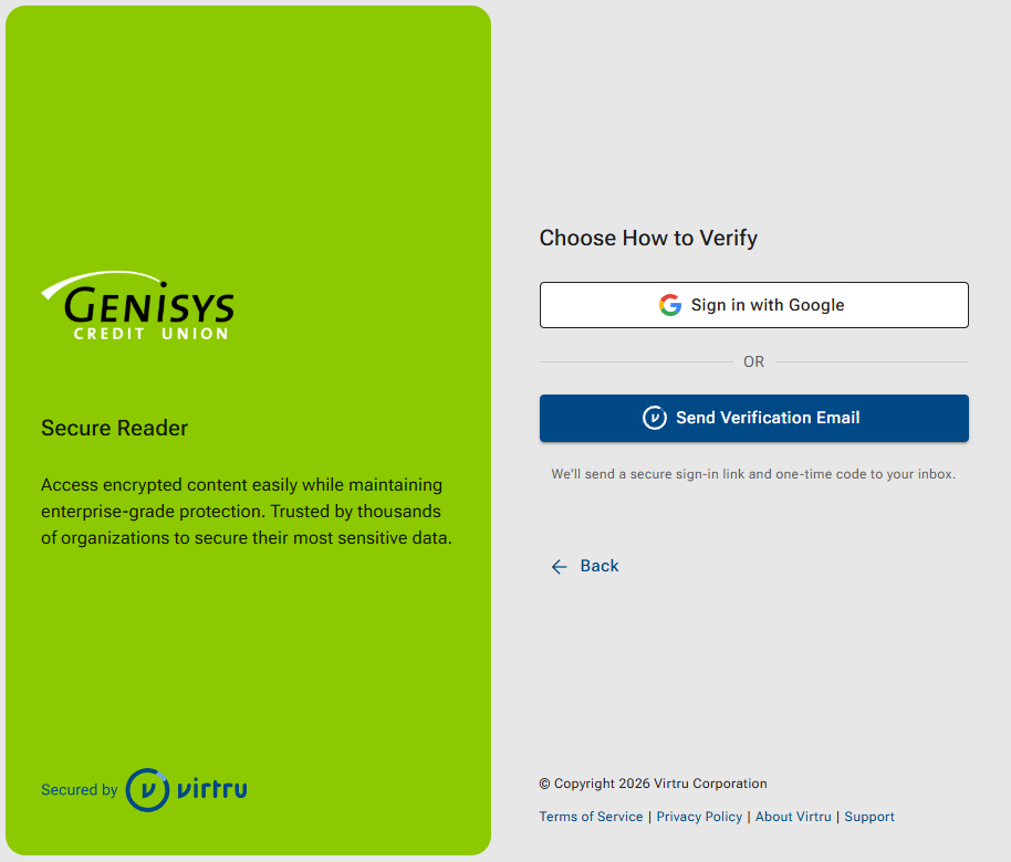 Look for an email from Genisys® Credit Union
